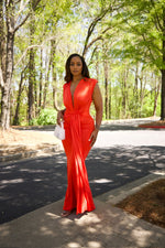 Curves In Motion Maxi Dress - Red (T110)