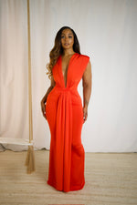 Curves In Motion Maxi Dress - Red (T110)