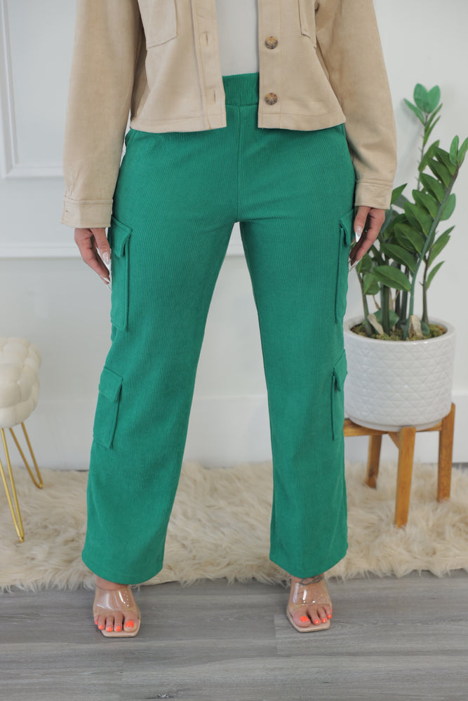 Cassie Cargo Pants - Green (T110)